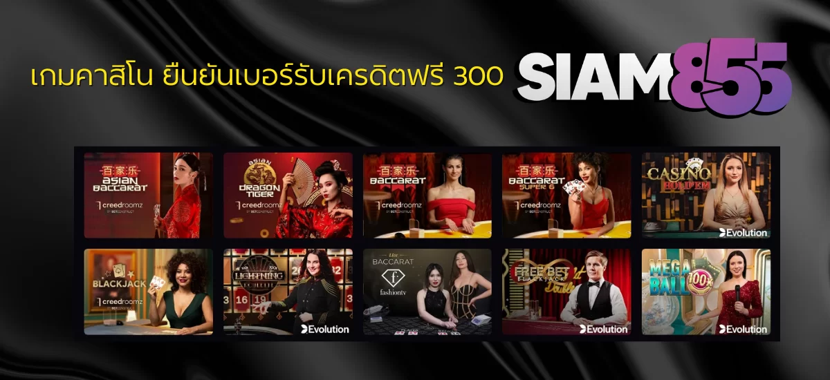 เกมคาสิโน ยืนยันเบอร์รับเครดิตฟรี 300